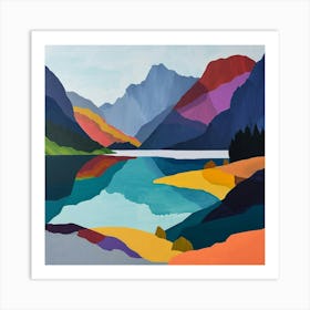 Colourful Abstract Fiordland National Park New Zealand 1 Art Print