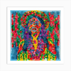 Frida Kahlo Psychedelic Art Art Print