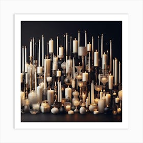 Candles In A Row Art Print