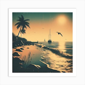 Vintage Seascape Art Print