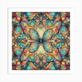 Psychedelic Butterfly Art Print