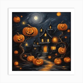 Halloween Pumpkins 1 Art Print