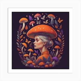 Mushroom Woman Art Print