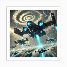 Cyclone Carriers Drone Deployment Art Print