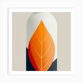 Orange Leaf Art Print