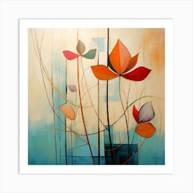 Abstract Floral Painting 4 Art Print