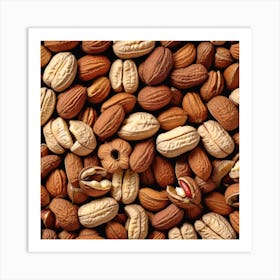 Close Up Of Nuts 6 Art Print