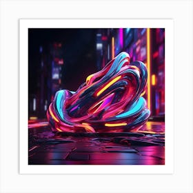 Abstract Art Neon Art Print