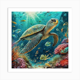 Sea Turtle 6 Art Print