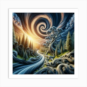 Spiral Forest Art Print