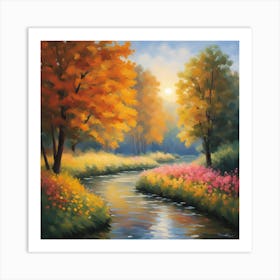 Autumn River Art Print