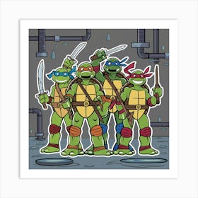 Teenage Mutant Ninja Turtles 5 Art Print