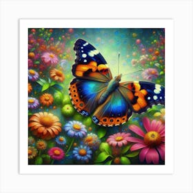 Butterfly In The Garden Art Print