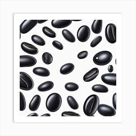 Black Coffee Beans 2 Art Print