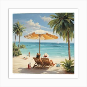 Day At The Beach 4 Art Print