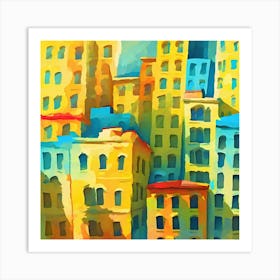 Colorful Buildings Art Print