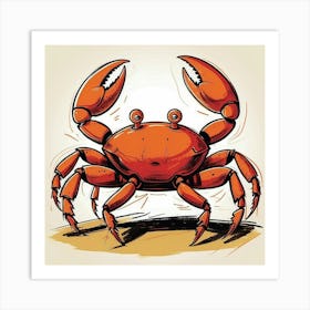 Red Crab Art Print