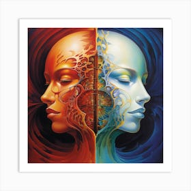 Two Faces Art Print