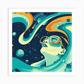 Space Girl 1 Art Print