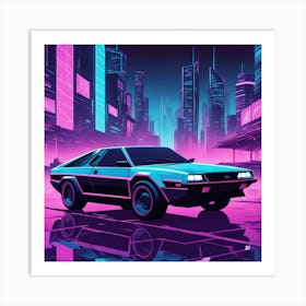 Back To The Future Car 1 Art Print