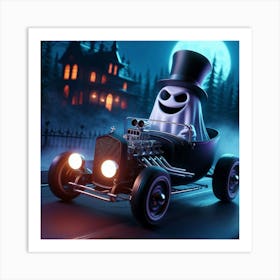 Ghost In A Car 2 Art Print