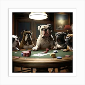 Poker Dogs 26 Art Print