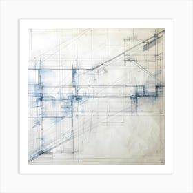 Diagram Blueprint Art Print