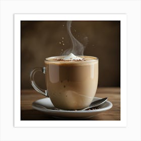 Coffee Cup With Steam Art Print