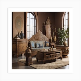 Oriental Living Room Art Print