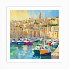 Harbour Of Malta Art Print