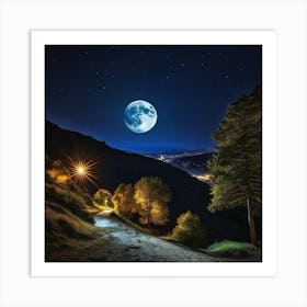 Full Moon In The Sky 5 Art Print