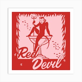 Red Devil - Vintage Cocktail Art Print