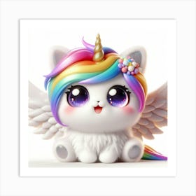 Unicorn Cat, caticorn 8 Art Print