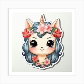 Unicorn Sticker 64 Art Print