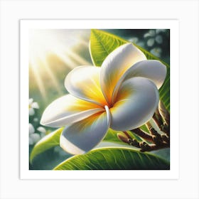 Frangipani Flower 5 Art Print