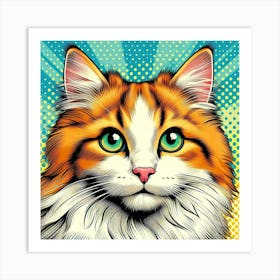 Feline Cat Creative Artwork Illustration 150 Art Print