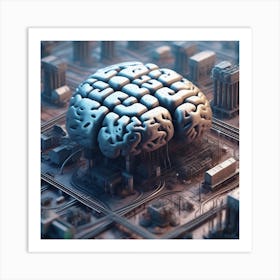 Brain In The City 3 Art Print