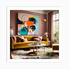 A Photo Of A Large Canvas Painting 6 Art Print