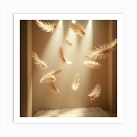 Feathers In The Air Art Print