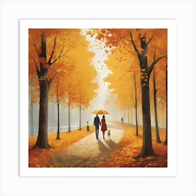 Autumn Walk Art Print