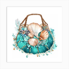 Seashell Symphony Purse Art Print