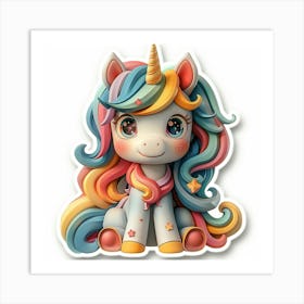 Unicorn Sticker 155 Art Print