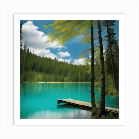 Blue Lake 7 Art Print