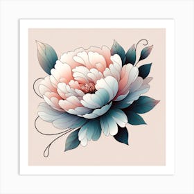 Peony Flower 1 Art Print