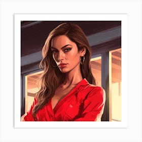 GTA Style Lily Aldridge Art Print