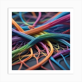 Colorful Wires 35 Art Print