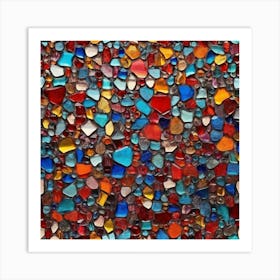 Multi-colored glass, mosaic 1 Art Print