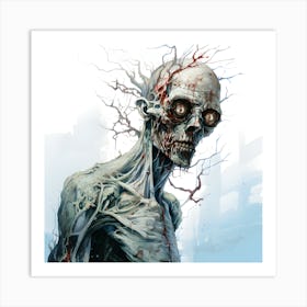 Zombie Art Art Print