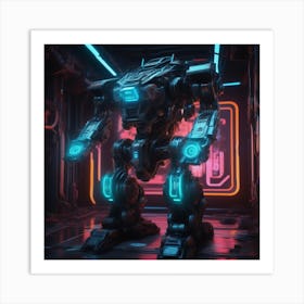 Futuristic Robot 60 Art Print