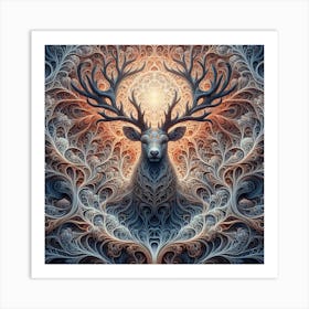 Psychedelic Deer Art Print